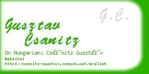 gusztav csanitz business card